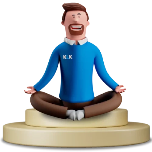 Mike doing yoga